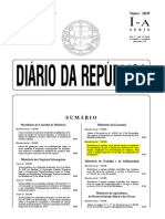 DL 521 - 1999 - Normas para Projecto e Inspecção de Instalações de Gás