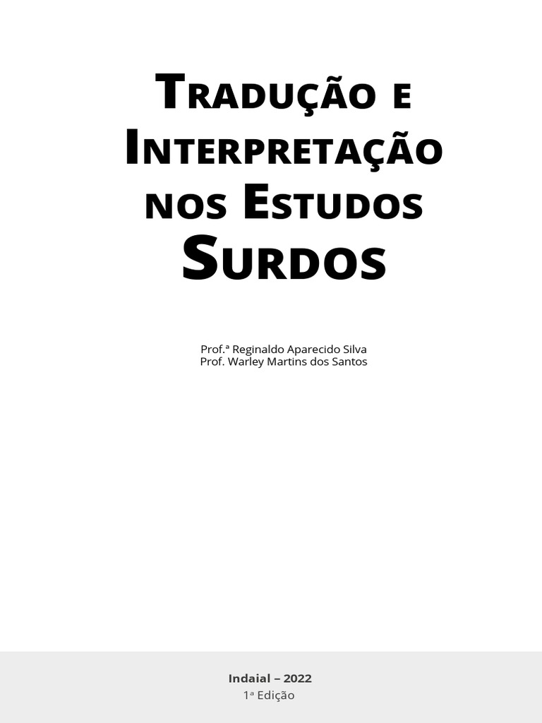 PDF) As modalidades de tradução aplicadas à interpretação em língua de  sinais brasileira