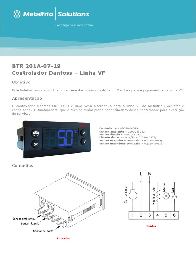 Manual do Controlador Danfoss ERC 112D | PDF | Equipamento | Quantidade