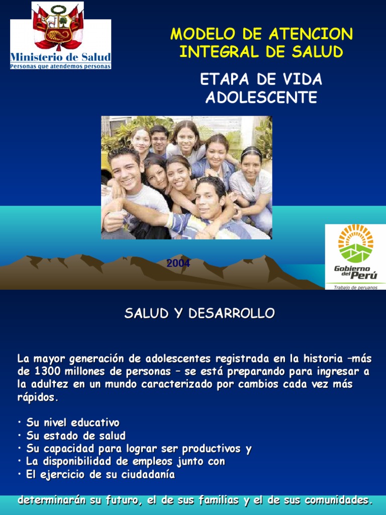 Modelo de Atención Integral para Adolescentes | PDF | Adolescencia ...