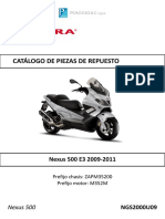 Catalogo Piezas y Repuestos GILERA NEXUUS-500