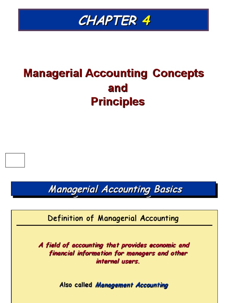 Chapter 4 managerial accounting pdf management accounting accounting