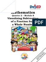 Mathematics: Visualizing Subtraction of A Fraction From A Whole Number