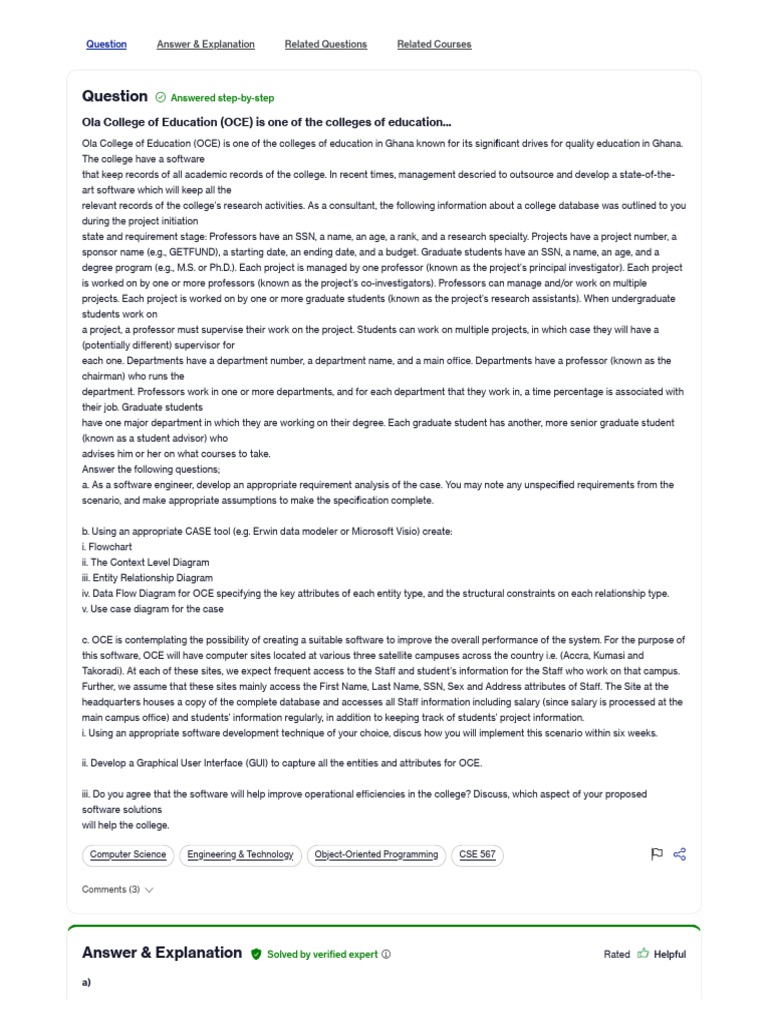  solved ola college of education oce is one of the colleges of