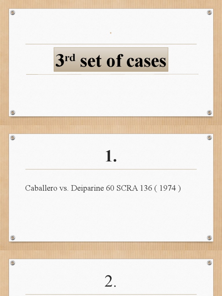 3rd Set PF Cases | PDF