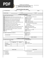 Civil Service Form No. 6 Application For Leave Revised 2020