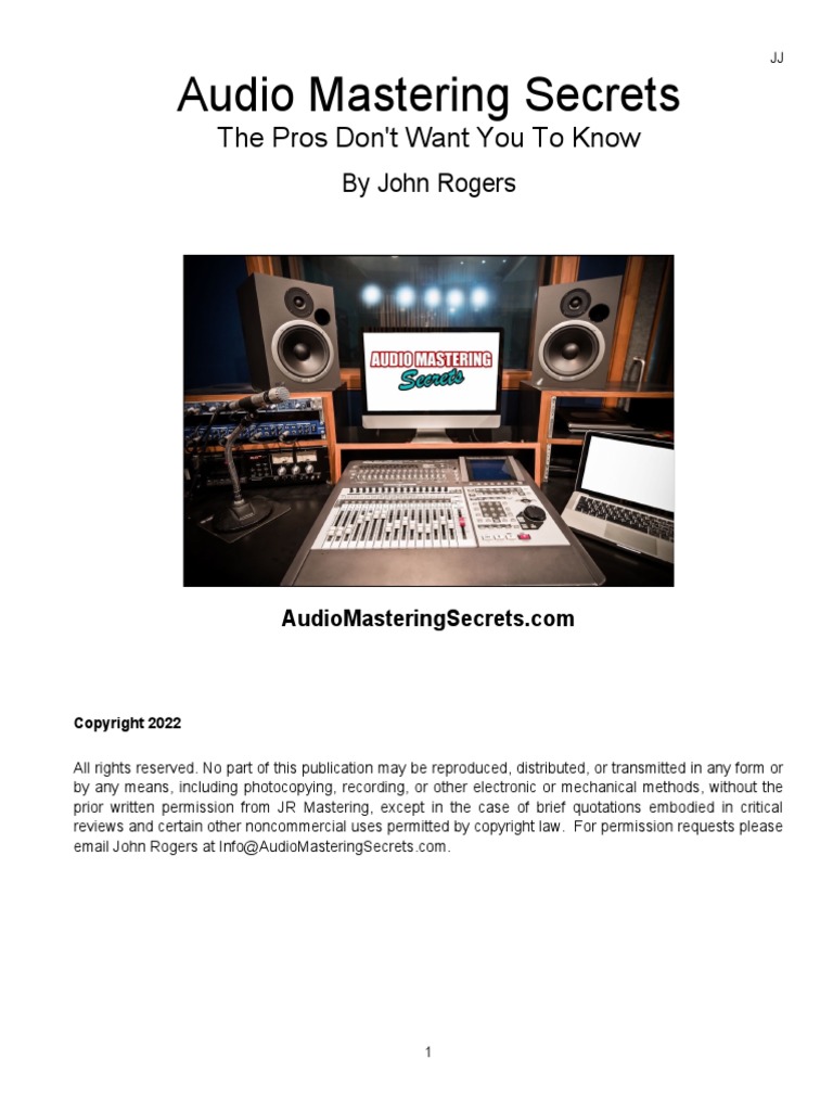Audio Mastering Secrets FREE PDF PDF Equalization (Audio) Acoustics