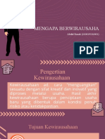 Mengapa Berwirausaha