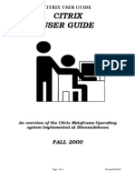 Citrix User Guide: FALL 2000