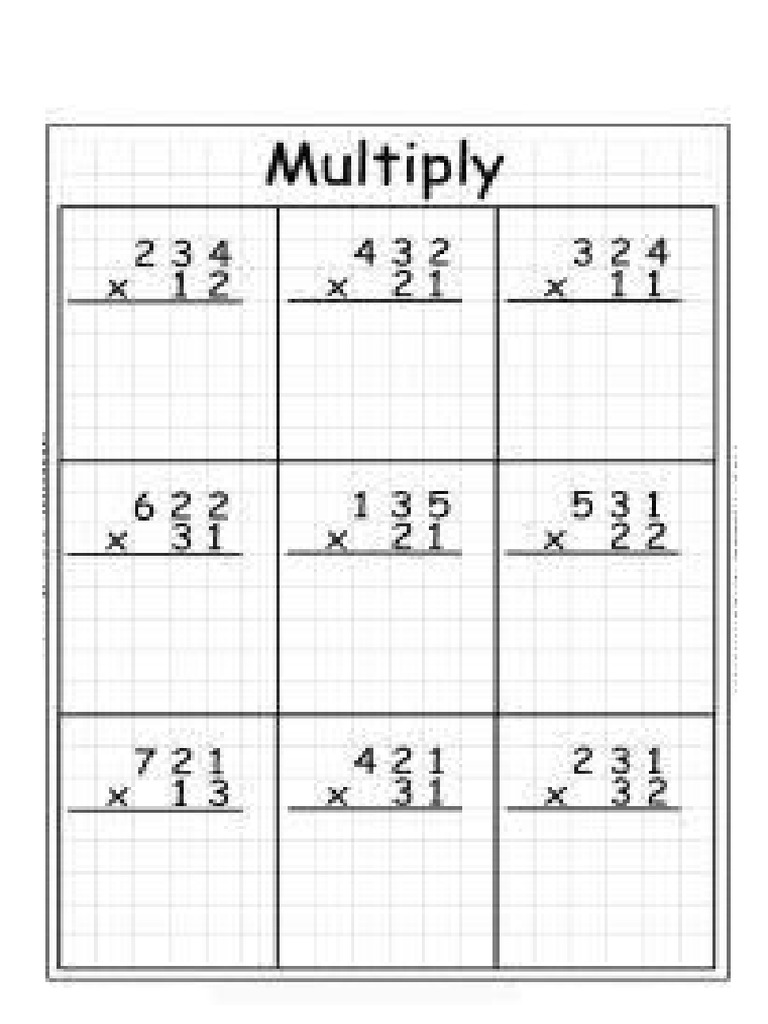 Worksheet Multiplication | PDF