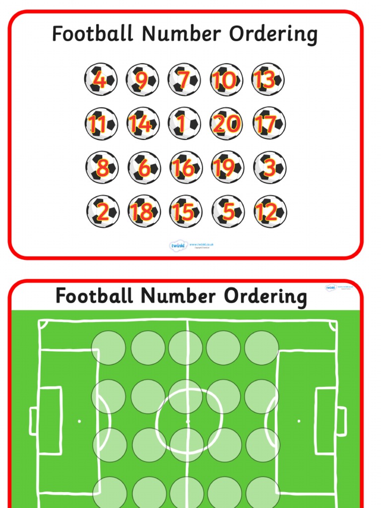 Football Number Ordering Low Level PDF