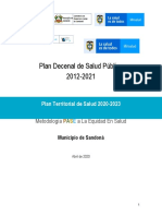 Plan Decenal de Salud 2020-2023 Sandoná. Ok