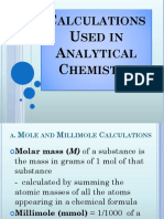 Calculations Used in Analytical Chemistry