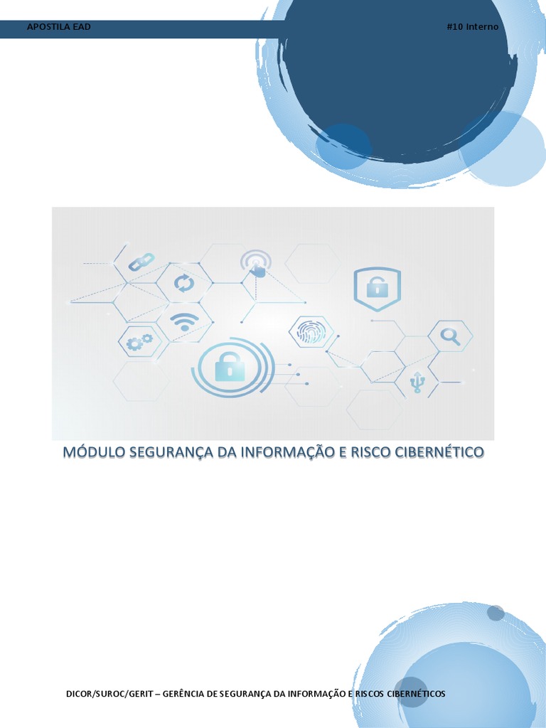 Apostila Segurança Da Informação Cibernética E Risco Cibernético V3