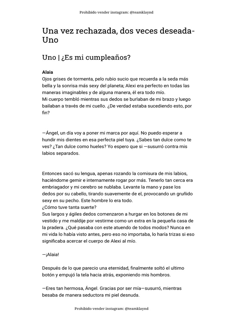 Una vez rechazada dos veces deseada completa pdf amor