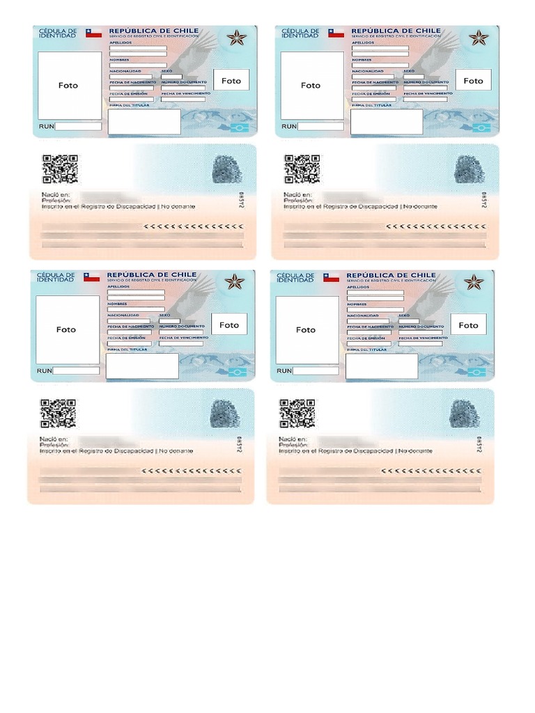Carnet de Identidad Molde | PDF
