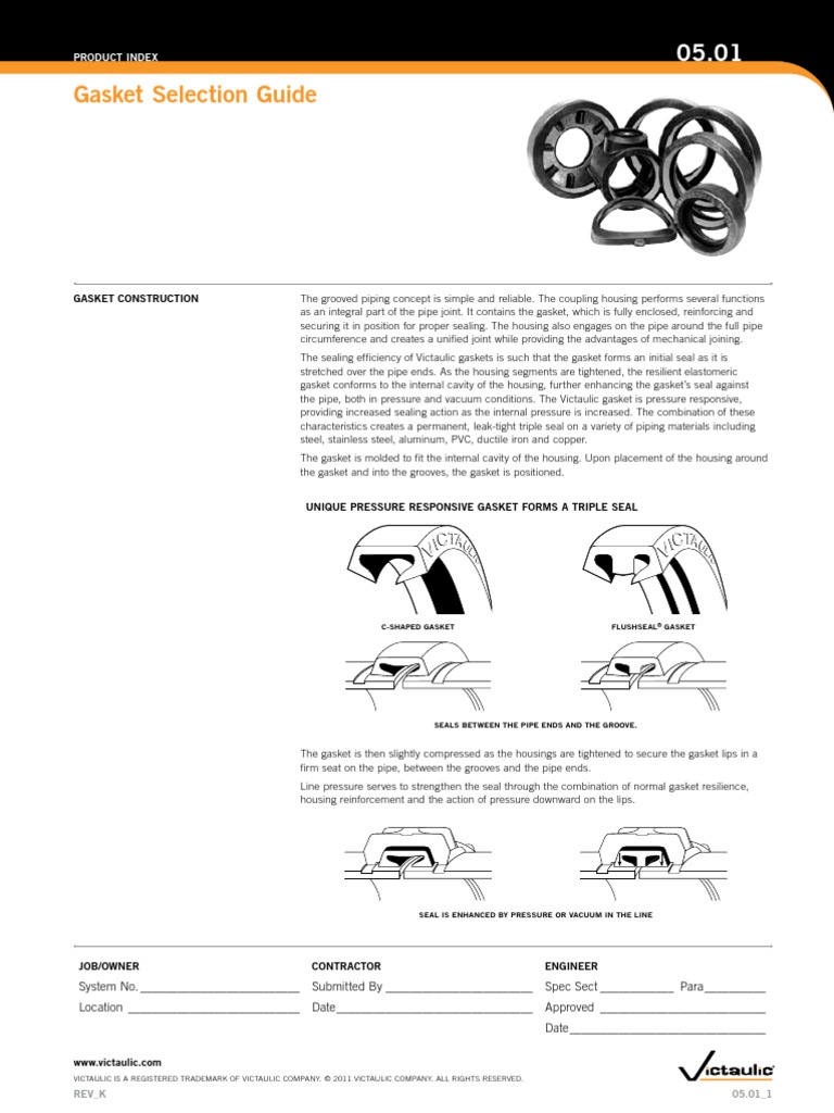 Gasket Selection Guide PDF Acetic Acid Pipe (Fluid Conveyance)