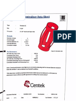 Centraliser Data Sheet