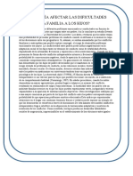 Los Problemas de Los Padres Afectado en Los Hijos