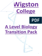 Wigston College Transition Pack A Level Biology