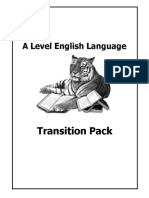A Level English Language Transition Pack