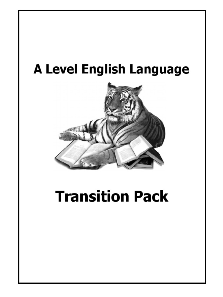 A Level English Language Transition Pack | PDF | English Language ...