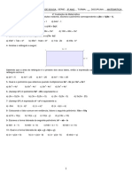 4 Avaliação Matemática 9º Ano A e B