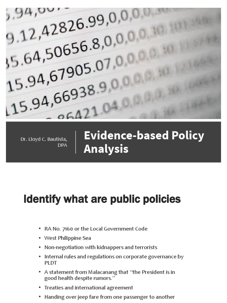 1 - Policy Analysis Process - Nov 2021 | PDF | Policy | Forecasting