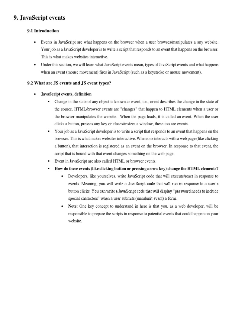 9-javascript-events-pdf-java-script-world-wide-web