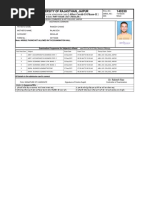 University of Rajasthan Admit Card