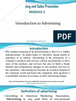 Module 2 Introduction To Advertising