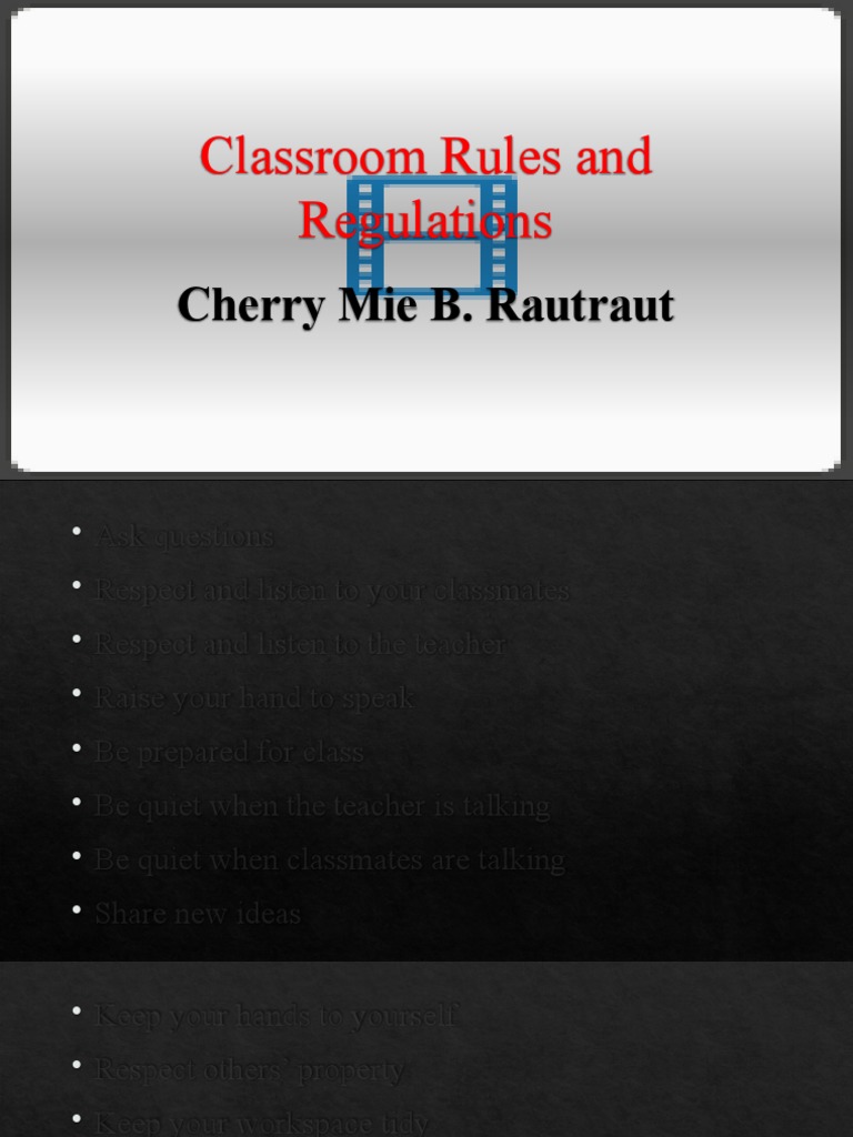 Classroom Rules and Regulations | PDF