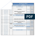 Cronograma de atividades e avaliações da disciplina de Libras 2022-2