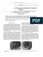 Experimental Study of Erosion Corrosion