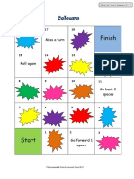 Grade.3 Starter - Unit Colours - Boardgame Colour