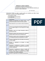 Autoevaluación ORIGEN DE LA FÍSICA CUÁNTICA Junio 2021