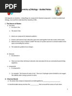 Unit 2: Biochemistry Guided Notes Student Version