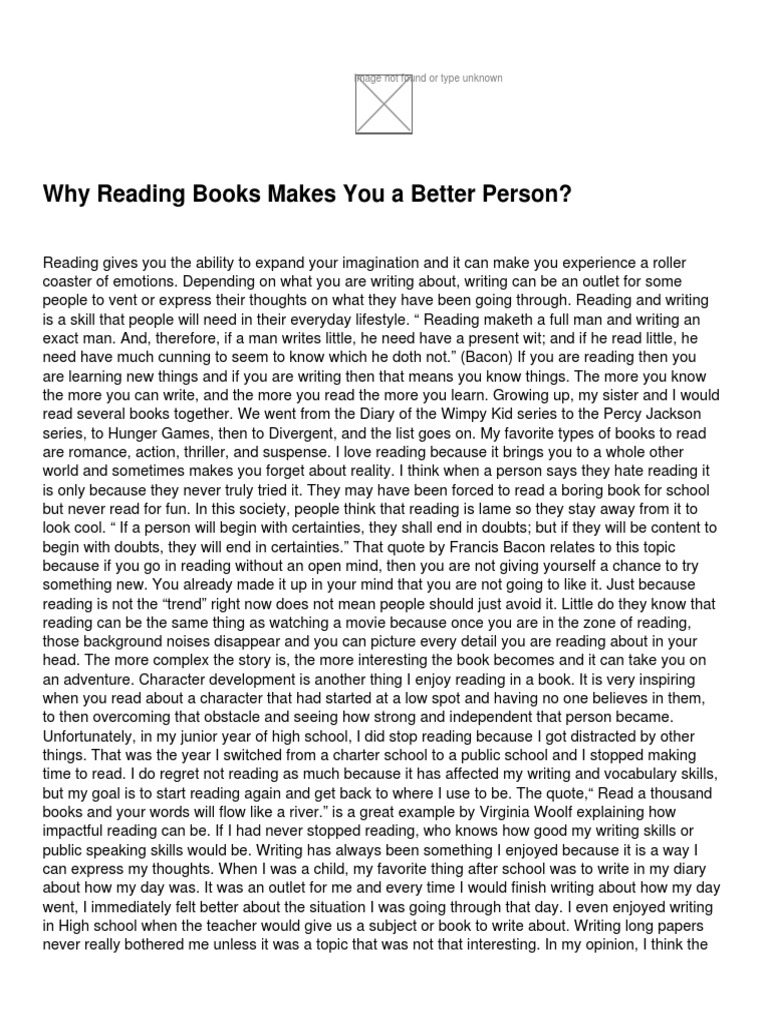 Why Reading Books Makes You A Better Person PDF Thought Flow (Psychology)