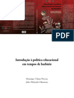 Introdução À Política Educacional em Tempos de Barbárie