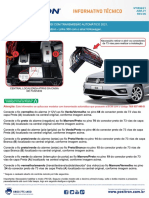 2021-09-C0596-21 - Volkswagen Gol MSI Transmissão Automatica 2021 - Procedimento de Instalação Dos Alarmes Positron 360 Com o Pulso Volkswagen...