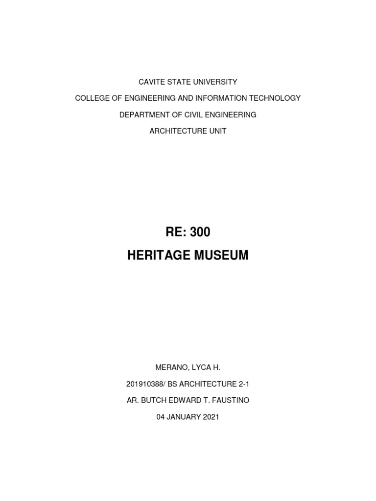 Re300 Heritage Museums PDF Museum