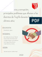 La Delincuencia y Corrupción Son Los Principales Problemas Que Afectan A Los Distritos de Trujillo Durante Los 2 Últimos Años