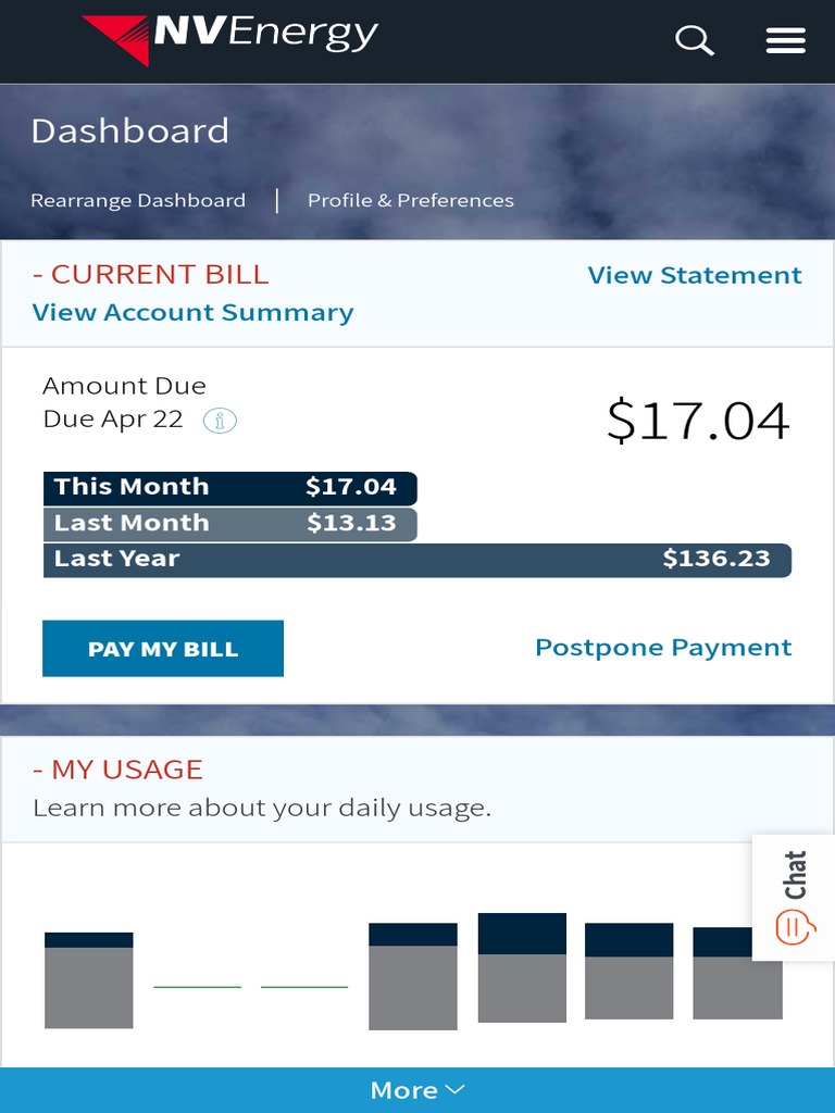 My Dashboard NV Energy PDF