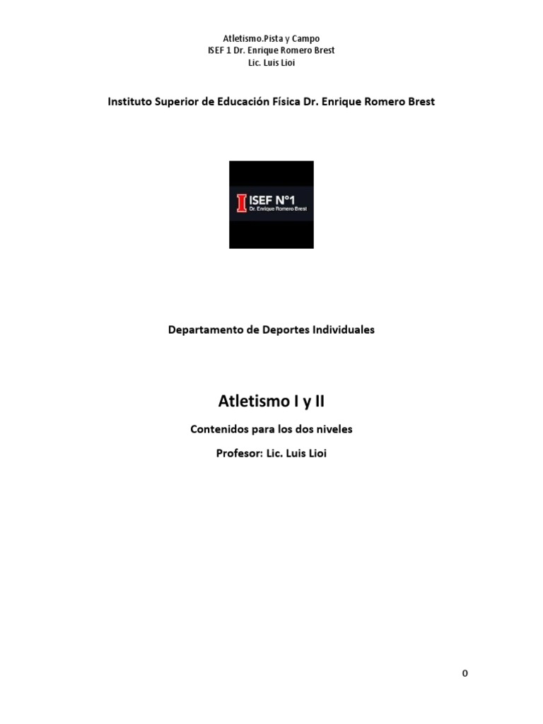 Atletismo Escolar: Fundamentos y Práctica | PDF | Deporte del atletismo ...