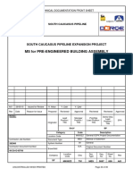 Method Statement For PRE-ENGINEERED BUILDING ASSEMBLY