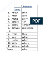 Prepositions For Spelling