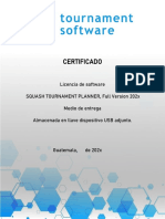 Certificado Software Squash