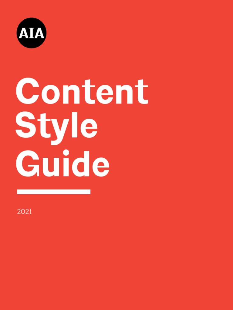 Content Style Guide 2021 PDF Search Engine Optimization Architect