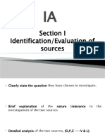 Section I Identification/Evaluation of Sources