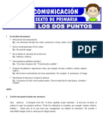 Actividades Sobre El Uso de Los Dos Puntos para Sexto de Primaria